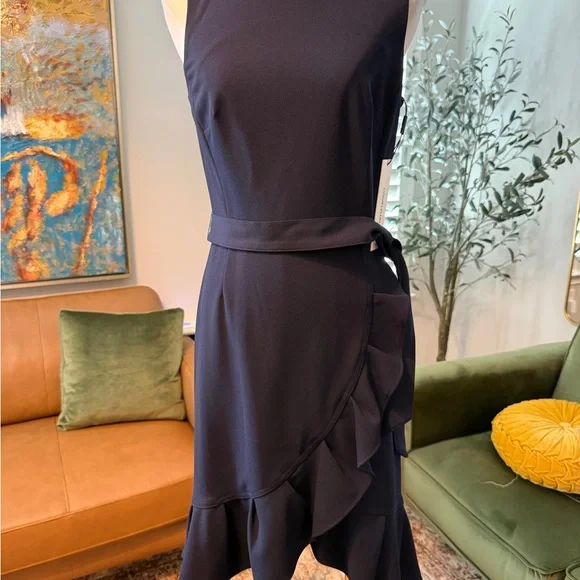 Calvin Klein Blue Halter Sheath Dress Calvin Klein Blue Halter Sheath Dress